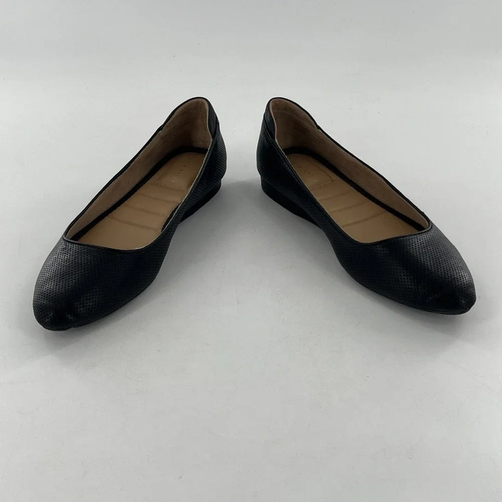 Kelly & Katie Ballet Flat Womens‎ Black 11 M Laser Cut Perfoated Slip On Arlie